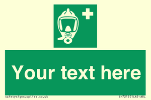 Custom sign safe condition Emergency escape breathing device